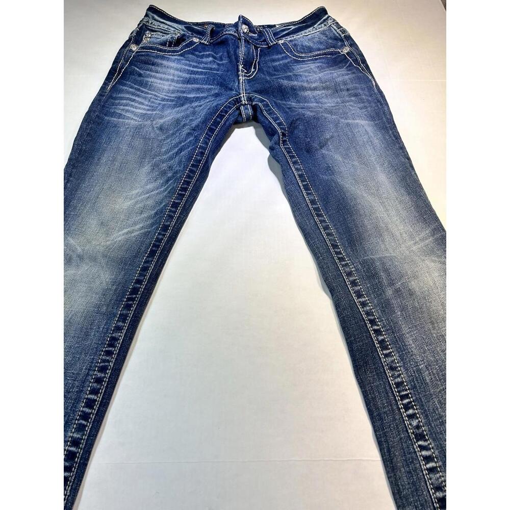 Miss Me Bootcut Jeans Women's 28 Blue Embroidered Pockets Line Dance Nashville